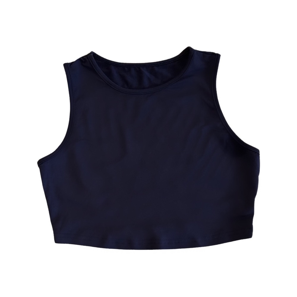Two Piece Navy Blue Bodycon Skirt and Crop Top - Picture 3 of 3